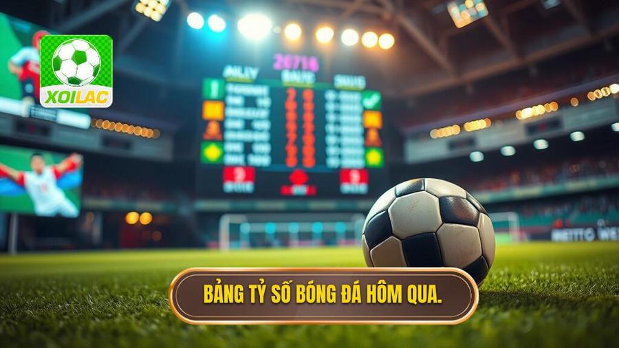 2. Bảng tỷ số bóng đá hôm qua.
